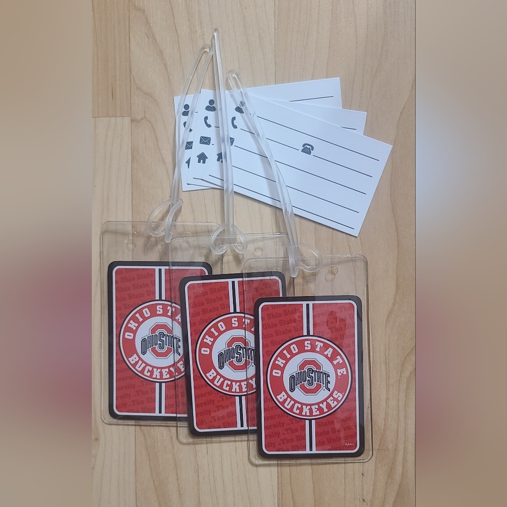 The Ohio State University Buckeyes Vintage Playing Card Luggage Tags - Set (3)